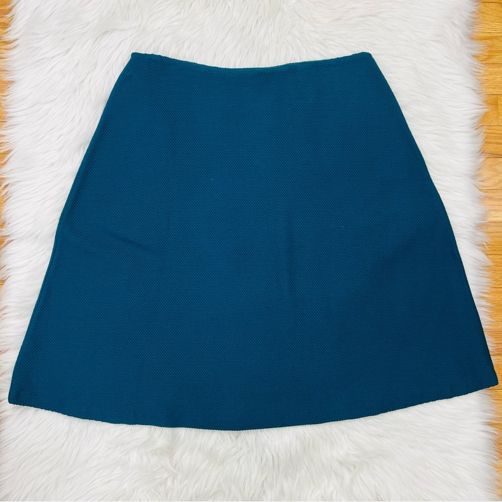 St. John A Line Wool Blend Teal Skirt